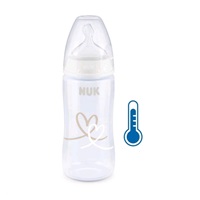 NUK FC+Temperature Control Baby Bottle 300 ml BOX-Flow Control teat white