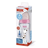 NUK FC+Temperature Control Baby Bottle 300 ml BOX-Flow Control teat pink