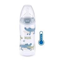 NUK FC+Temperature Control Baby Bottle 300 ml BOX-Flow Control Teat Blue