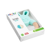 Baby wooden-silicone teether Akuku bunny