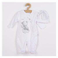 Baby jumpsuit with cap Koala Angel white, size 50