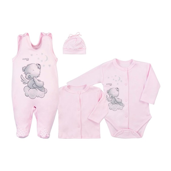 4-piece baby set Koala Angel pink, size 50