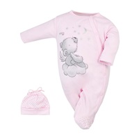 Baby jumpsuit with cap Koala Angel pink, size 56 (0-3m)