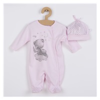 Baby jumpsuit with cap Koala Angel pink, size 56 (0-3m)