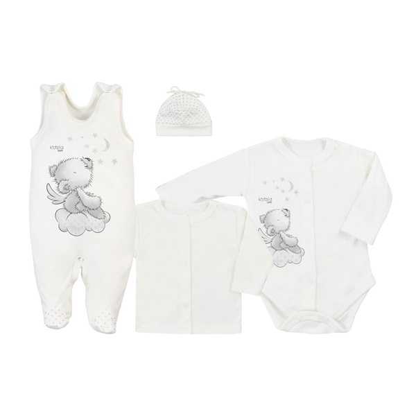 4-piece baby set Koala Angel cream, size 62 (3-6m)