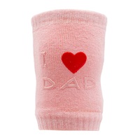 New Baby baby knee pads with ABS I Love Mum and Dad pink