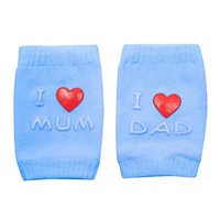 New Baby baby knee pads with ABS I Love Mum and Dad blue