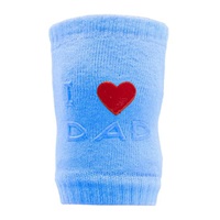 New Baby baby knee pads with ABS I Love Mum and Dad blue