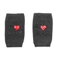 Baby knee pads New Baby with ABS I Love Mum and Dad graphite