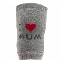 New Baby baby knee pads with ABS I Love Mum and Dad grey