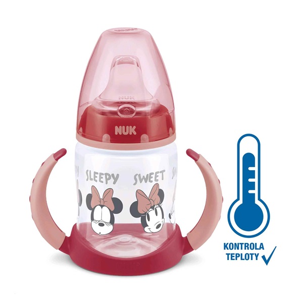 NUK Disney Mickey Learning Bottle with Temperature Control 150 ml red