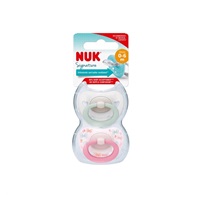 NUK Signature Soother 0-6m 2pcs girl, size 0-6 m