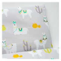 3-part bedding New Baby 100/135 cm llama grey and mustard