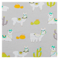 3-part bedding New Baby 100/135 cm llama grey and mustard