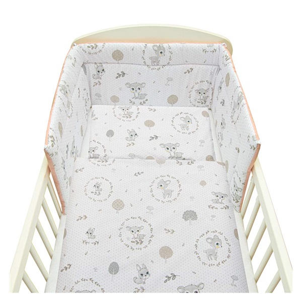 3-piece bedding New Baby 100/135 cm Deer grey-pink