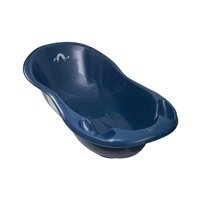 Anatomical bathtub with drain 102 cm LUX METEO blue