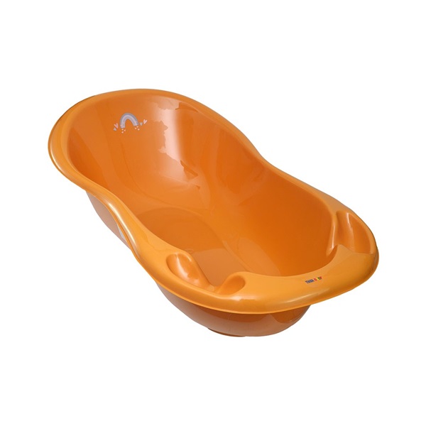 Anatomical bathtub with drain 102 cm LUX METEO mustard