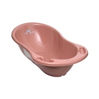 Anatomical bathtub with drain 86 cm METEO pink