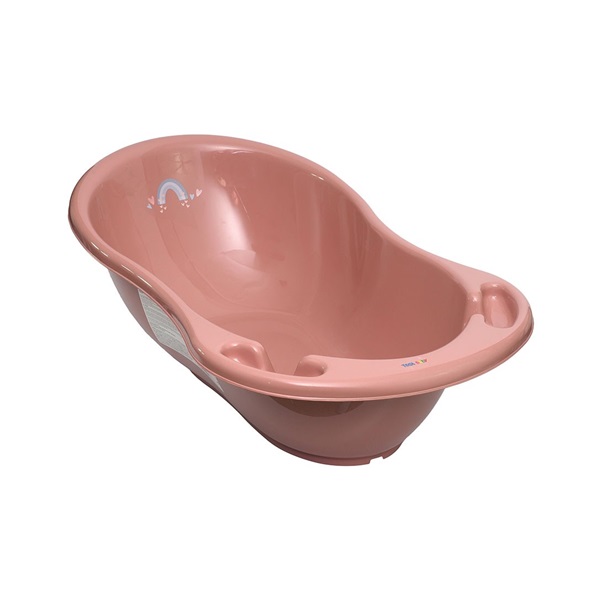 Anatomical bathtub with drain 86 cm METEO pink