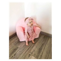 Baby chair made of Velvet New Baby Hearts pink