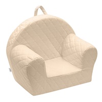 Children's armchair made of Velvet New Baby Puffs ivory