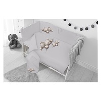 3-piece bedding Belisima Lazy Bear 90/120 grey