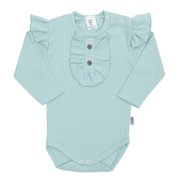 Baby body New Baby Stripes ice blue, size 56 (0-3m)