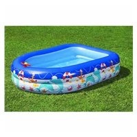Family inflatable swimming pool with canopy Bestway Captain 213x155x132 cm