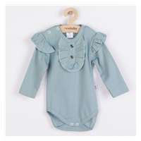 Baby body New Baby Stripes ice blue, size 62 (3-6m)