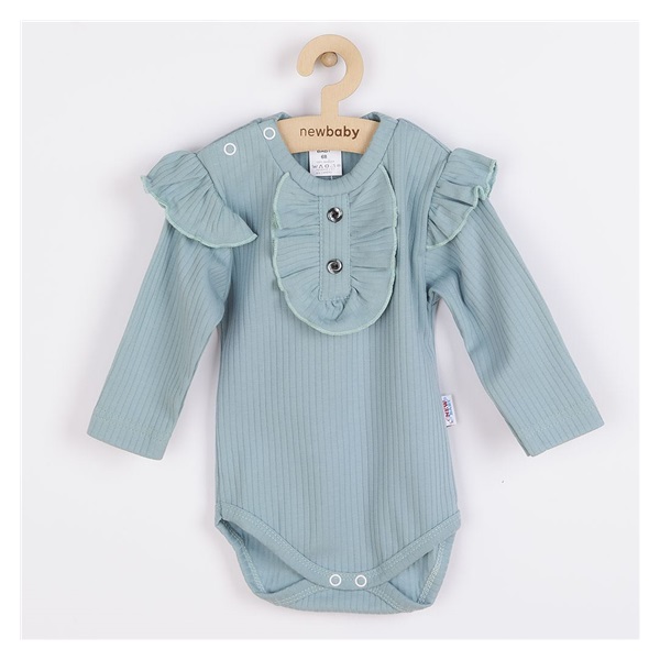 Baby body New Baby Stripes ice blue, size 62 (3-6m)