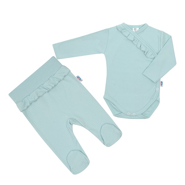 2-Piece Infant Set New Baby Stripes Ice Blue, size 86 (12-18m)