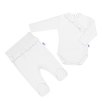 2-Piece Infant Set New Baby Stripes White, size 80 (9-12m)