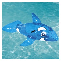 Baby inflatable dolphin in water with handles Bestway blue