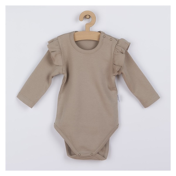 Baby bodysuit with long sleeves Nicol Ella beige, size 74 (6-9m)