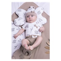 Baby cotton cap-scarf Nicol Ella white, size 80/86