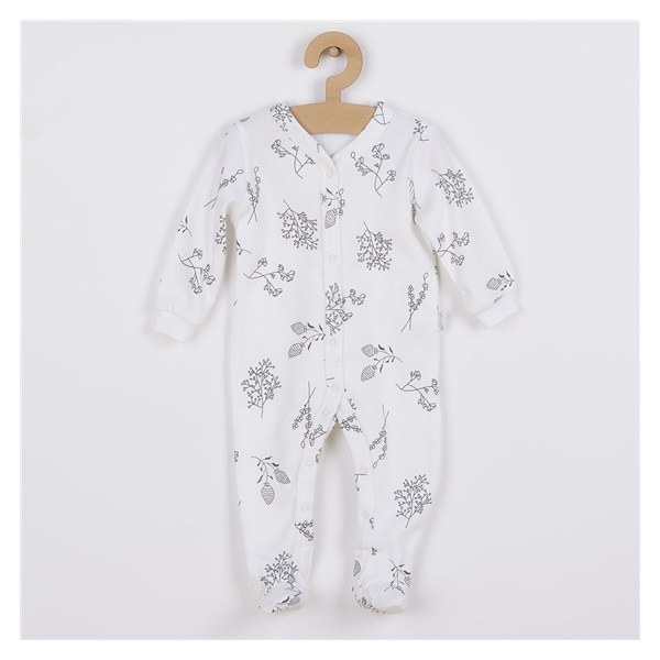 Baby cotton jumpsuit Nicol Ella white, size 68 (4-6m)