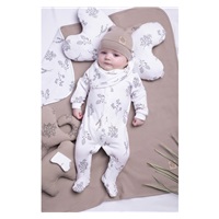 Baby cotton jumpsuit Nicol Ella white, size 68 (4-6m)