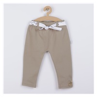 Baby cotton sweatpants Nicol Ella beige, size 56 (0-3m)