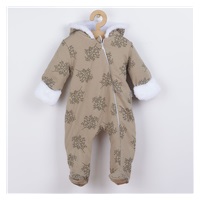 Winter baby jumpsuit Nicol Ella beige, size 68 (4-6m)