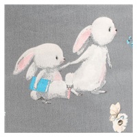 Toy basket New Baby rabbit turquoise