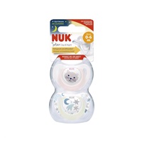 NUK Star Day and Night Soother 0-6 m 2pcs/BOX girl, size 0-6 m