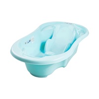 Baby anatomical profiled bathtub with spout KOMFORT 2in1 turquoise