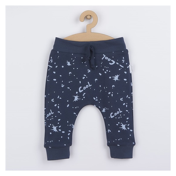 Baby cotton sweatpants Nicol Max dark, size 56 (0-3m)