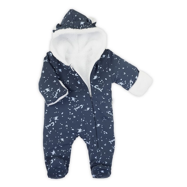 Winter infant jumpsuit Nicol Max dark, size 62 (3-6m)