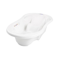 Anatomical profiled baby bath tub with drain KOMFORT 2in1 white