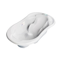 Baby anatomical profiled bathtub with drain KOMFORT 2in1 grey