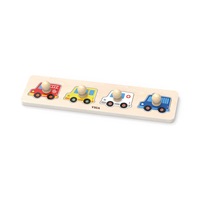 Wooden puzzle with handles for little ones Viga Cars