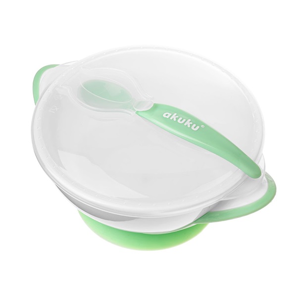 Akuku bowl and spoon 300 ml green