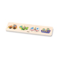 Wooden puzzle with handles for little ones Viga Transport