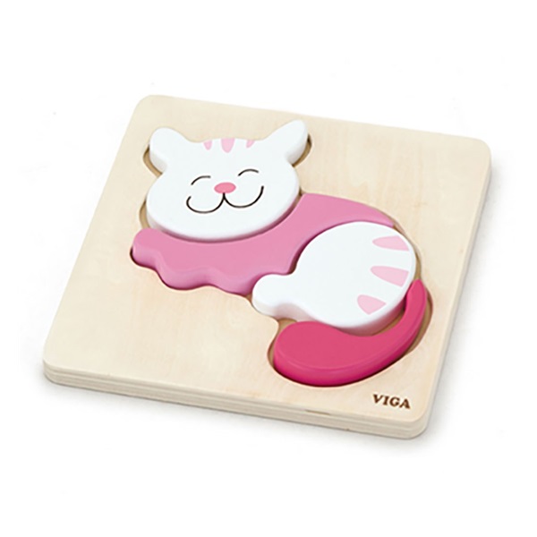 Wooden puzzle for little ones Viga Cat